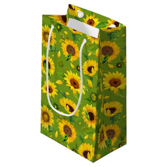 Aquarellblume 4 kleine geschenktüte (Vorderseite Schrägansicht)