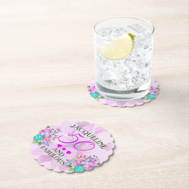 Aquarellblume 50 und fabelhaft untersetzer (Vor Ort)