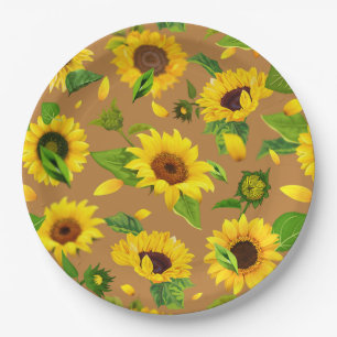 Aquarellblume 5 pappteller