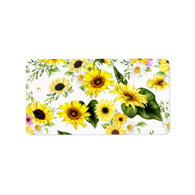 Aquarellblume 7 adressaufkleber (Vorne)