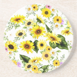 Aquarellblume 7 getränkeuntersetzer