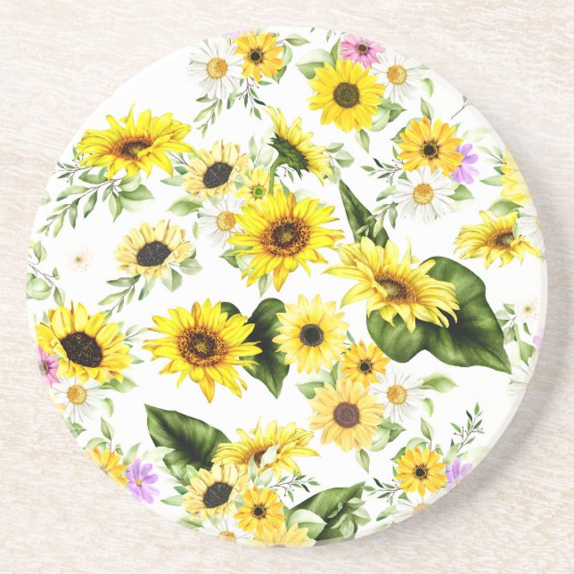 Aquarellblume 7 getränkeuntersetzer (Vorne)