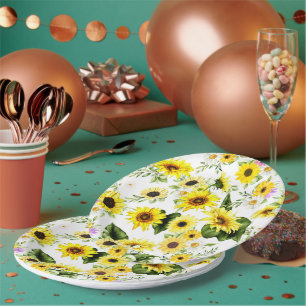 Aquarellblume 7 pappteller