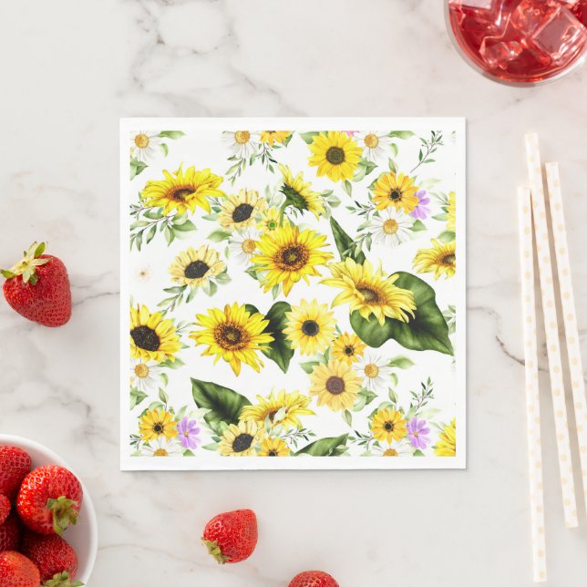 Aquarellblume 7 serviette (Beispiel)