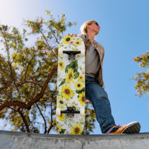 Aquarellblume 7 skateboard