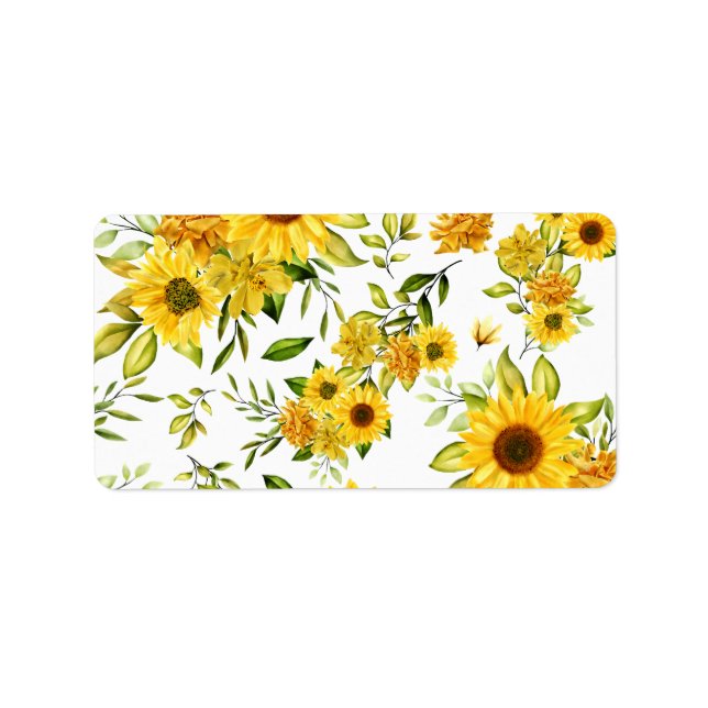 Aquarellblume 8 adressaufkleber (Vorne)