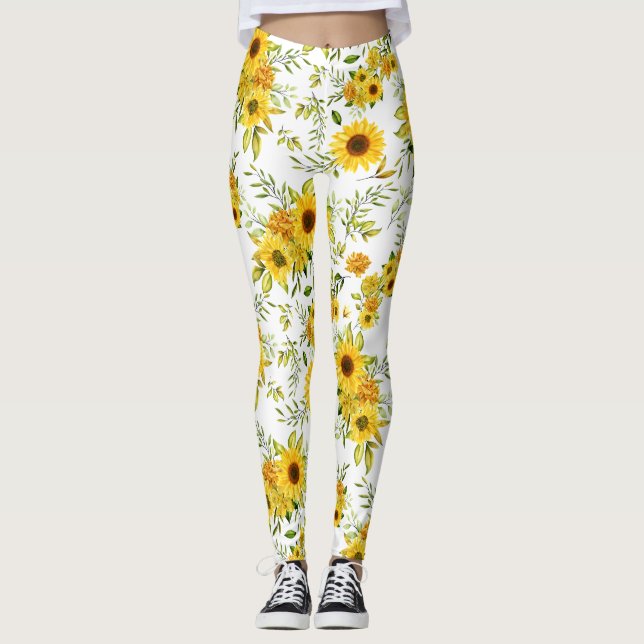 Aquarellblume 8 leggings (Vorderseite)