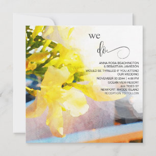 *~* Aquarellblume AR15 QR UAWG Gelbe WEDDING  Einladung