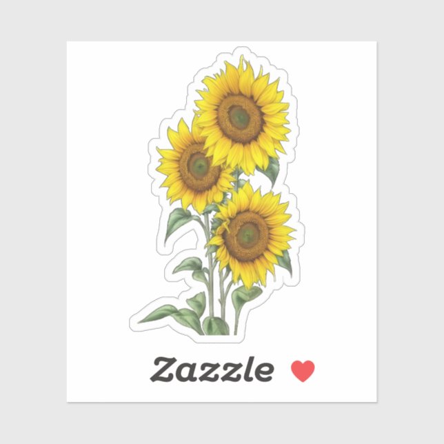 Aquarellblume Aufkleber (Blatt)