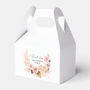 Aquarellblume Boho Pampas Gras Gastgeschenk Hochze Geschenkschachtel