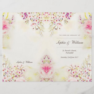 Aquarellblume Boho Vintage Booklet-Abdeckung