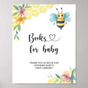 Aquarellblume, Bücher für das Baby Poster