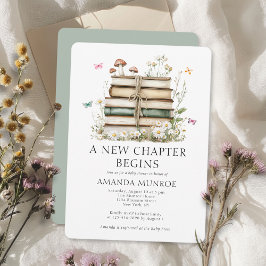 Aquarellblume Ein neues Kapitel Kinderdusche Einladung