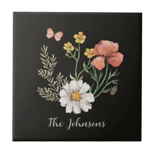 Aquarellblume Fliese