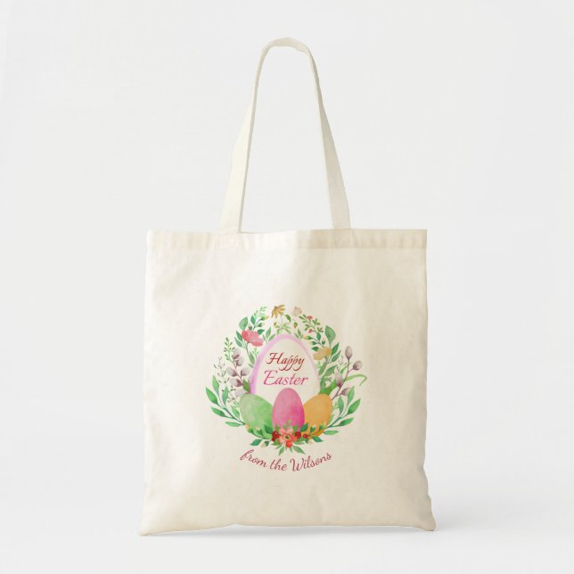 Aquarellblume Frost Osternacht Tote Tasche (Vorne)