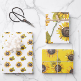 Aquarellblume Geschenkpapier Set