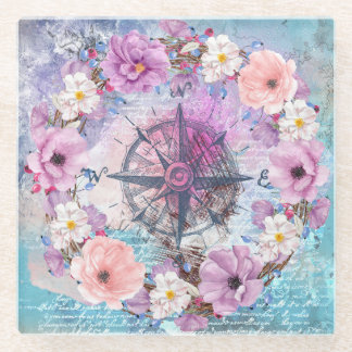 Aquarellblume Glasuntersetzer