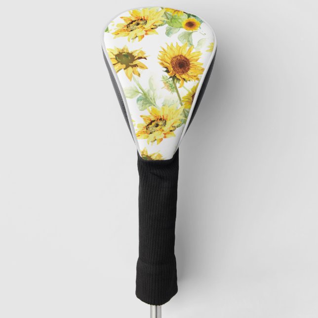 Aquarellblume Golf Headcover (Vorderseite)