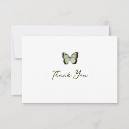 Aquarellblume (grün) dankeskarte