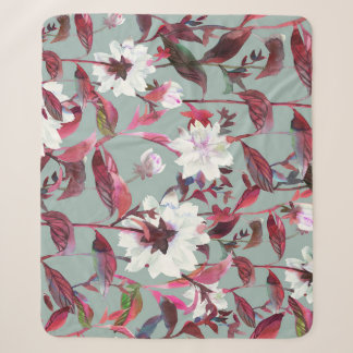 Aquarellblume: Handgezeichnete Blüten. Sherpadecke