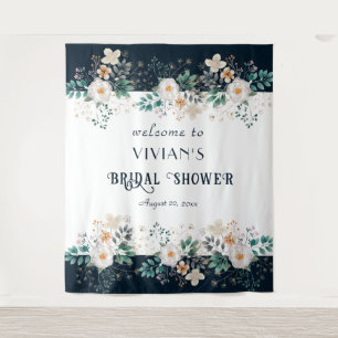 Aquarellblume im Traum Bridal Willkommen Wandteppich