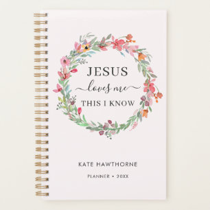 Aquarellblume Jesus Liebe Me Christlicher Planer