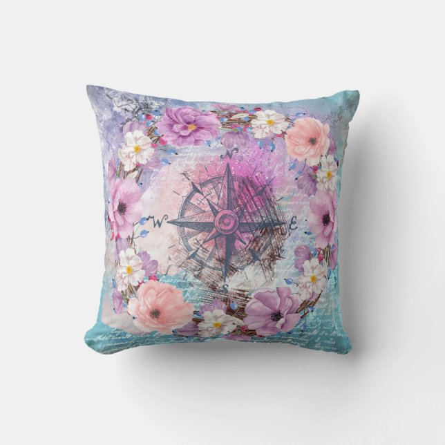 Aquarellblume Kissen (Vorderseite)