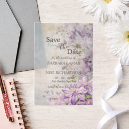 Aquarellblume Lavendel Save the Date