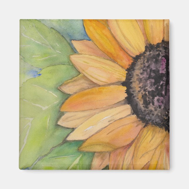 Aquarellblume Magnet (Vorne)