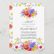 Aquarellblume mexikanische Fiesta Virtual Wedding