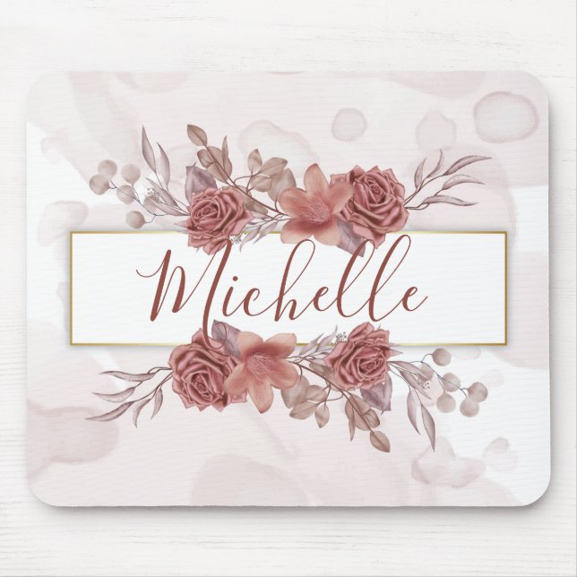 Aquarellblume Mousepad (Vorne)