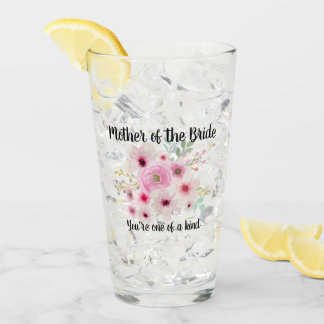 Aquarellblume MUTTER DES BRIDE-Brautparty Glas