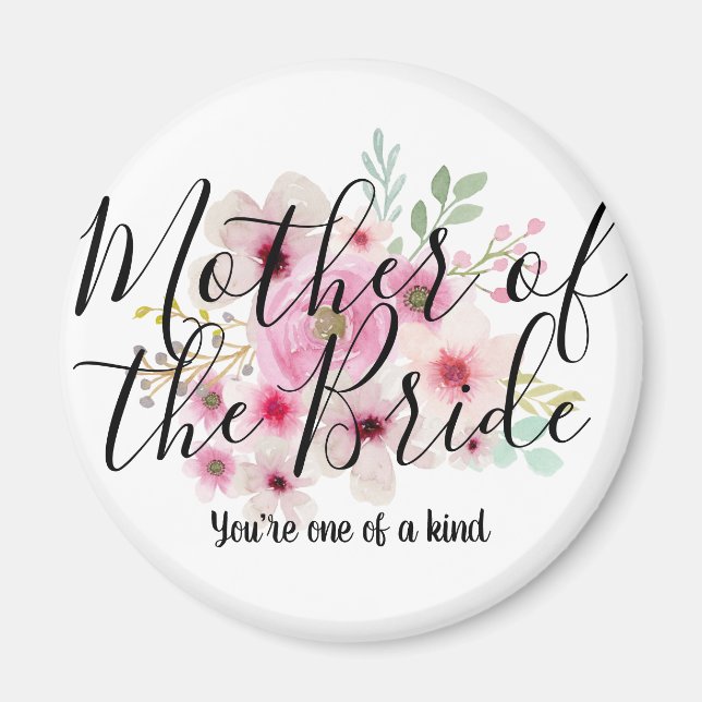 Aquarellblume MUTTER DES BRIDE-Brautparty Magnet (Vorne)
