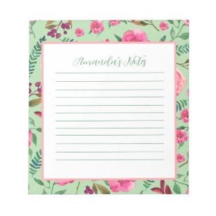 Aquarellblume Notizblock