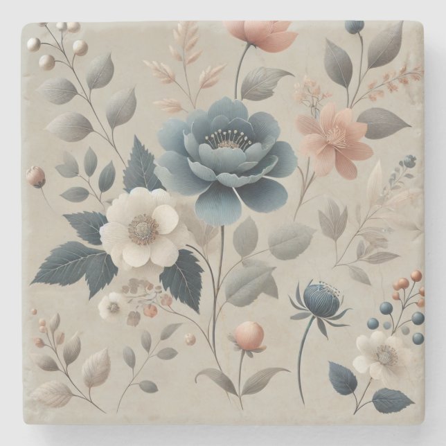 Aquarellblume Perfekt für Frühling und Sommer Steinuntersetzer (Vorderseite)