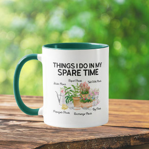Aquarellblume Pflanze Funny Quote Garden Tasse