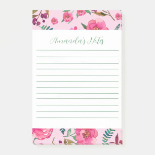 Aquarellblume Post-it Klebezettel