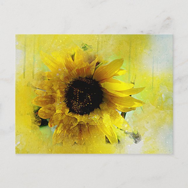 Aquarellblume Postkarte (Vorderseite)