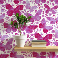 Aquarellblume Rosa und Weiße Kunst