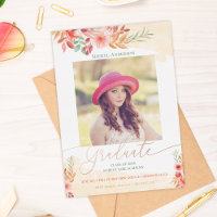 Aquarellblume Rose Gold Foto Abschluss