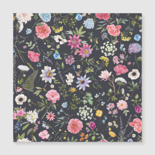 Aquarellblume: sanftes Sommermuster. Magnetkarte