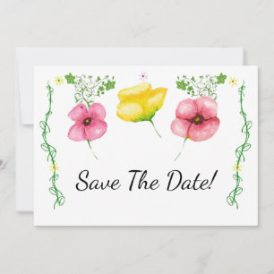 Aquarellblume Save the Date
