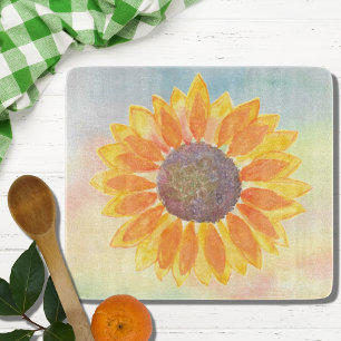 Aquarellblume Schneidebrett