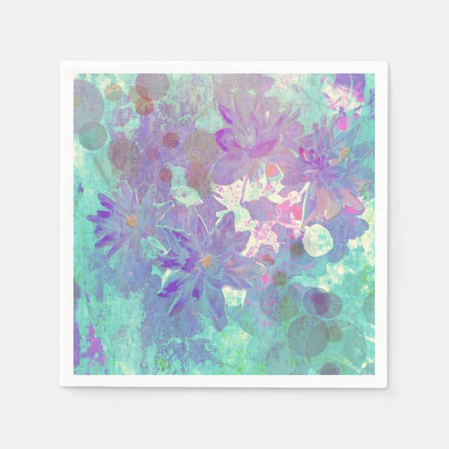 Aquarellblume Serviette (Vorderseite)