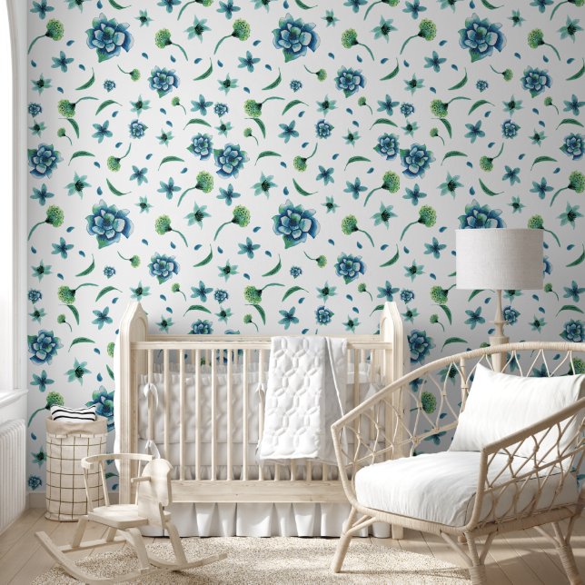 Aquarellblume Tapete (Kinder)