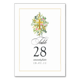 Aquarellblume Taufe/Christening/Dedication Tischnummer