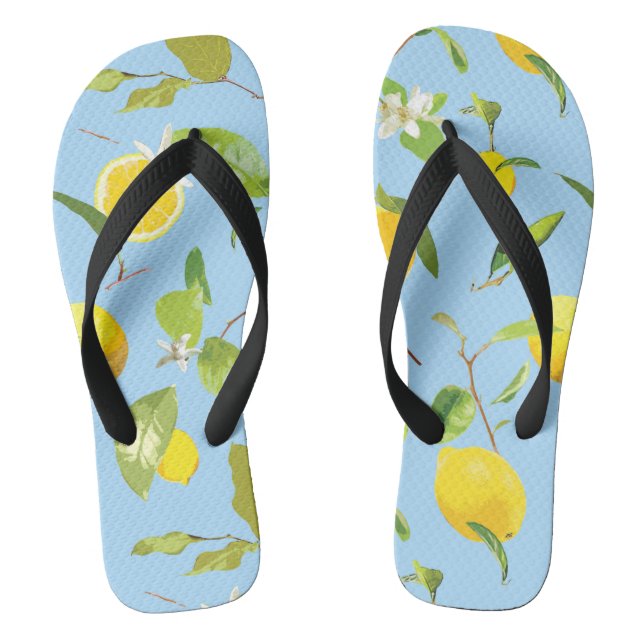 Aquarellblume und Blätter 3 Flip Flops (Fußbett)