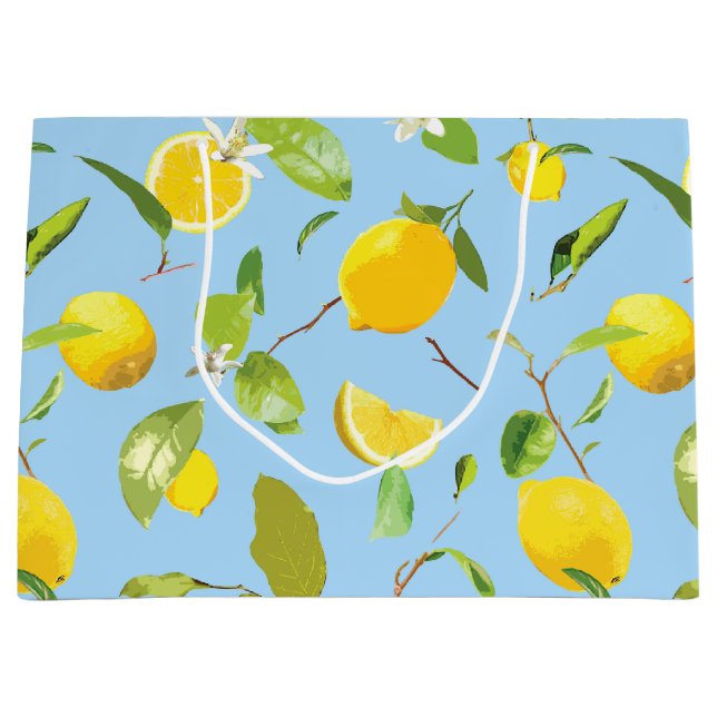 Aquarellblume und Blätter 3 Große Geschenktüte (Vorderseite)