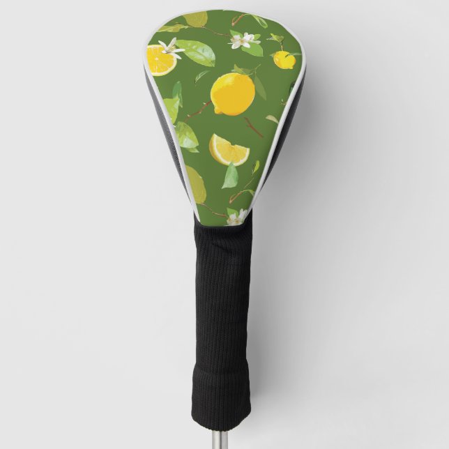 Aquarellblume und Blätter 5 Golf Headcover (Vorderseite)