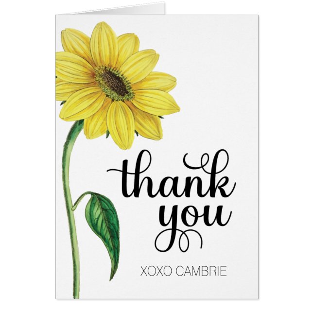 Aquarellblume Vielen Dank (Vorne)